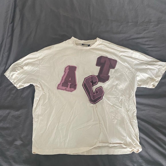 Mens cream Asos graphic tshirt size M - Picture 1 of 3
